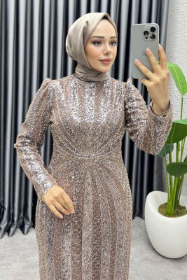 Afitap Tasarım Kalem Abiye 8038 Pudra Vizyon - 2