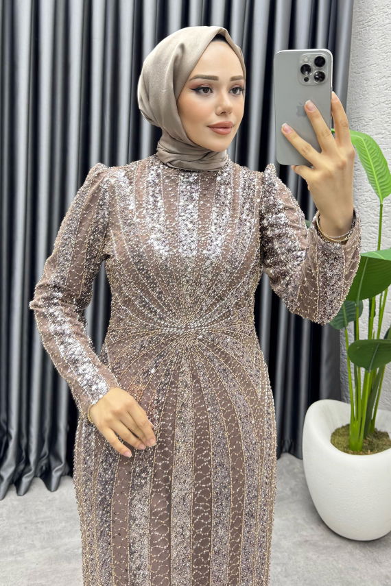 Afitap Tasarım Kalem Abiye 8038 Pudra Vizyon - YGS (1)