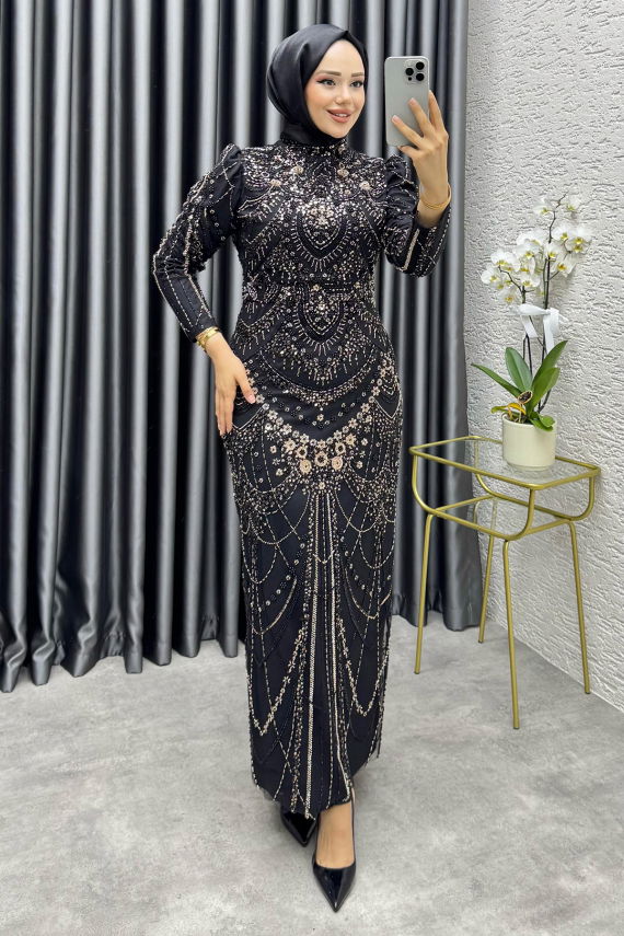 https://cdn.kalemenmoda.com/asil-tas-detayli-kalem-elbise-6648-siyah-abiye-abiye-959-27-O.jpg - Asil Taş Detaylı Kalem Elbise 6648 Siyah - YGS