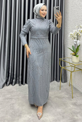 Ayliz Tasarım Kalem Abiye 6650 Gri - 3