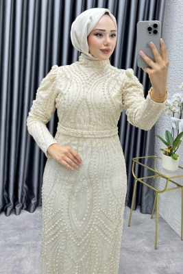 Ayliz Tasarım Kalem Abiye 6650 Krem - 2
