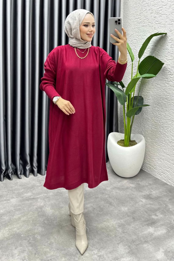 https://cdn.kalemenmoda.com/basic-salas-triko-tunik-2096-bordo-tunik-tunik-1653-49-O.jpg - Basic Salaş Triko Tunik 2096 Bordo - UZ