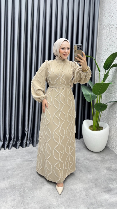 https://www.kalemenmoda.com/bella-puskullu-elbise-6223-vizyon-elbise-elbise-900-26-O.jpg --- Bella Püsküllü Elbise 6223 Vizyon - 3