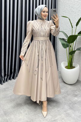Gökçe Taş İşlemeli Abiye 6636 Vizyon - 1