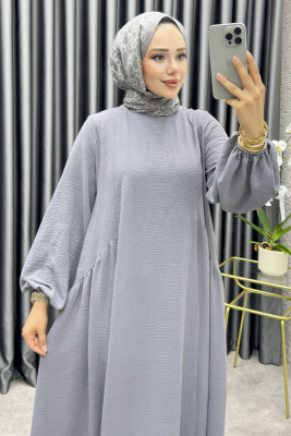 Hafsa İthal Aerobin Elbise 4003 Gri - 2