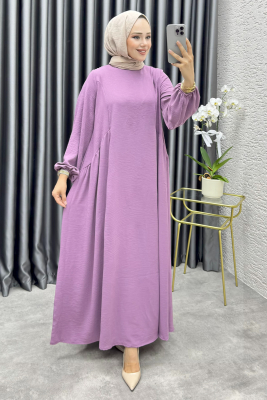 Hafsa İthal Aerobin Elbise 4003 Lila - 1