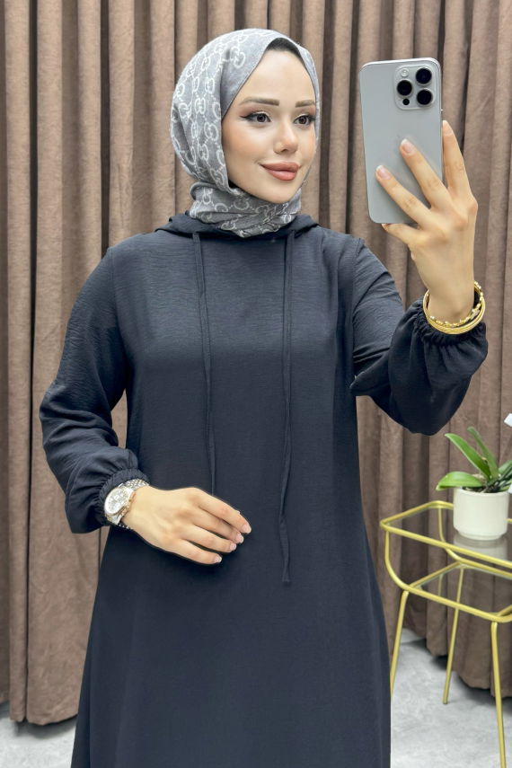 Kapşonlu Aerobin Spor Takım 1995 Siyah - FON (1)