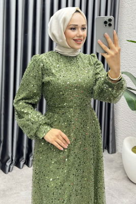 Maral Pullu Abiye 6653 Haki - 2