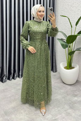 Maral Pullu Abiye 6653 Haki - 3