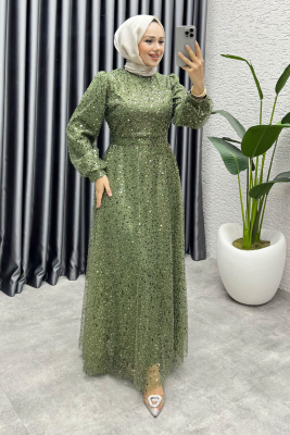 Maral Pullu Abiye 6653 Haki - 1