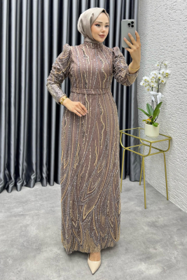 Maria Işıltılı Kalem Abiye 6644 Pudra Vizyon - 1