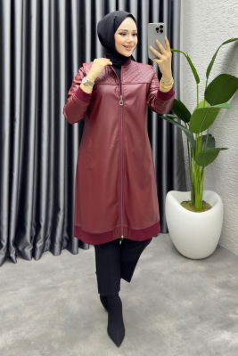 Nehir Kapitone Deri Kap 9010 Bordo - 1