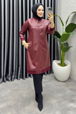 Nehir Kapitone Deri Kap 9010 Bordo - 3