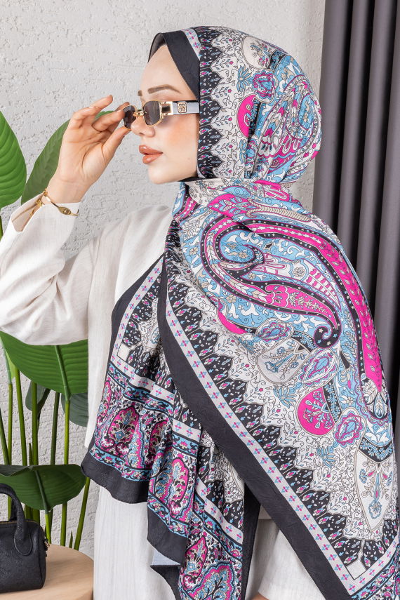 Nova Bambu Şal 7002 Fuşya - TIN (1)