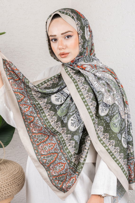 Nova Bambu Şal 7002 Haki - TIN (1)