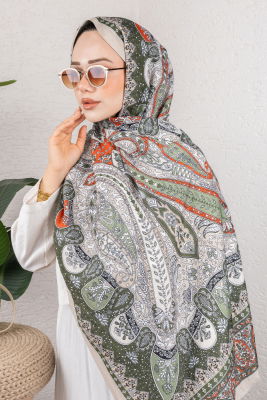 Nova Bambu Şal 7002 Haki - 1