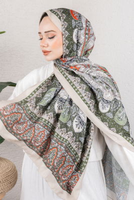 Nova Bambu Şal 7002 Haki - 3