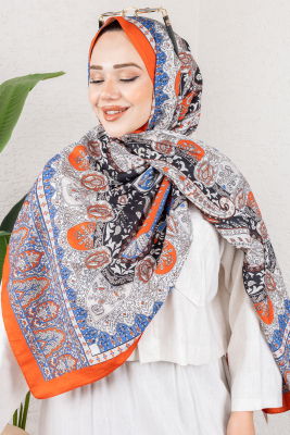 Nova Bambu Şal 7002 Oranj - 2