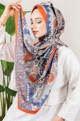 Nova Bambu Şal 7002 Oranj - 3