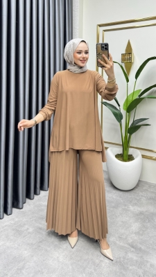 Pantolonu Piliseli Berilyum Takım 5033 Taba - 1