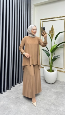 Pantolonu Piliseli Berilyum Takım 5033 Taba - 3