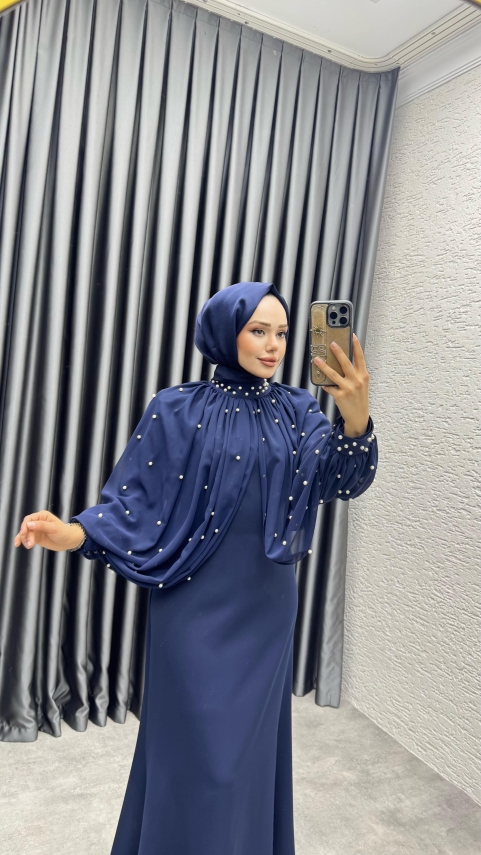 https://www.kalemenmoda.com/pera-inci-detayli-elbise-6633-laci-elbise-elbise-935-26-O.jpg --- Pera İnci Detaylı Elbise 6633 Laci - 3
