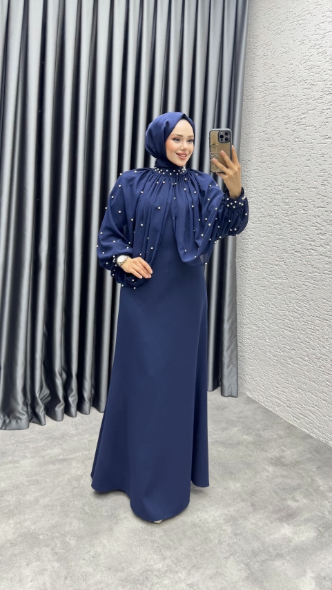 https://www.kalemenmoda.com/pera-inci-detayli-elbise-6633-laci-elbise-elbise-936-26-O.jpg --- Pera İnci Detaylı Elbise 6633 Laci - 1