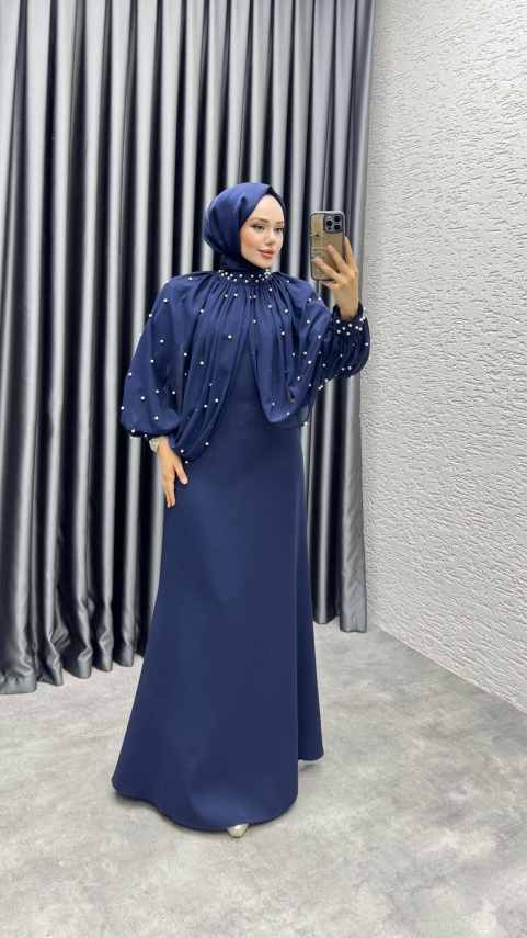 https://www.kalemenmoda.com/pera-inci-detayli-elbise-6633-laci-elbise-elbise-937-26-O.jpg --- Pera İnci Detaylı Elbise 6633 Laci - 2