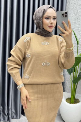 Rana Bolero Triko Takım 1021 Latte - 2