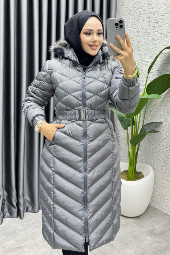 Royal Kapitone Şişme Mont 4033 Gri - MD (1)