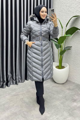 Royal Kapitone Şişme Mont 4033 Gri - 3