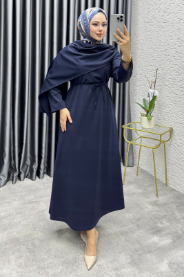 Nur Krep Elbise 3057 Laci - 1