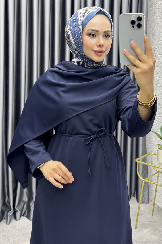 Nur Krep Elbise 3057 Laci - YVZ (1)