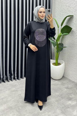 Sarnıç Elbise 3443 Siyah - 1