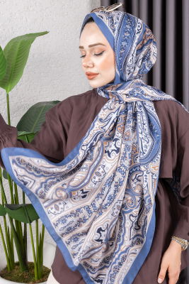 Sepya Soft Pamuklu Şal 7001 İndigo - 2