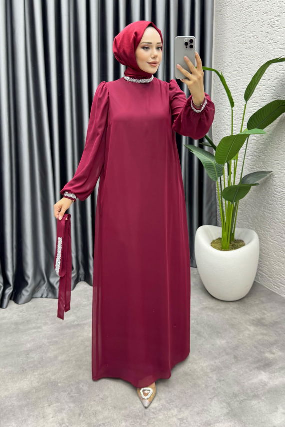 https://cdn.kalemenmoda.com/seren-sifon-abiye-1005-bordo-elbise-1481-44-O.jpg - Seren Şifon Abiye 1005 Bordo - YGS