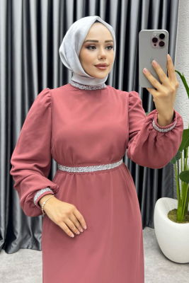 Seren Şifon Abiye 1005 Gül Kurusu - 2