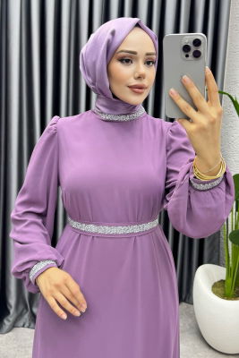 Seren Şifon Abiye 1005 Lila - 2