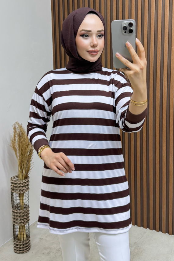 https://cdn.kalemenmoda.com/seritli-penye-tunik-4002-kahve-tunik-tunik-1062-31-O.jpg - Şeritli Penye Tunik 4002 Kahve - BO