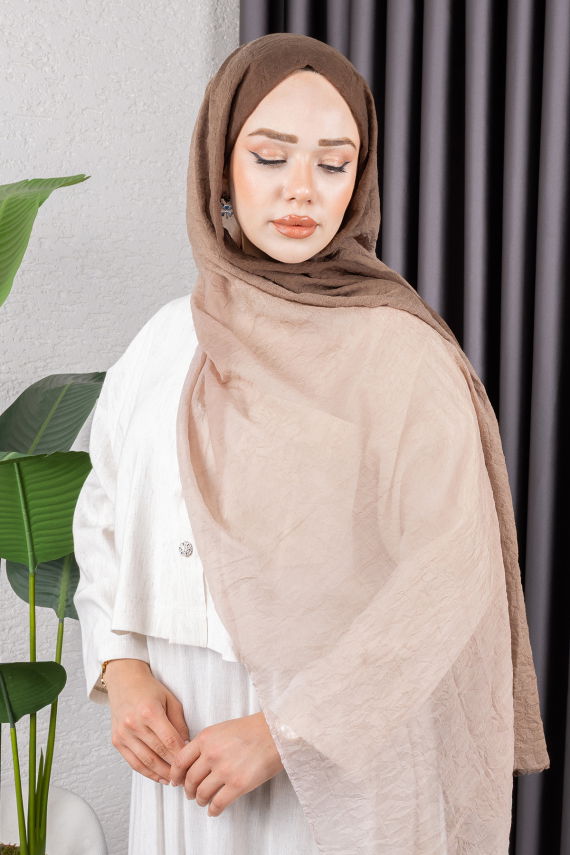 Sofia Degrade Şal 7003 Kahverengi - TIN (1)