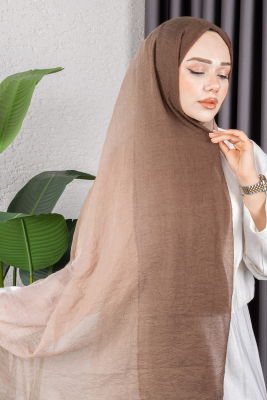 Sofia Degrade Şal 7003 Kahverengi - 3