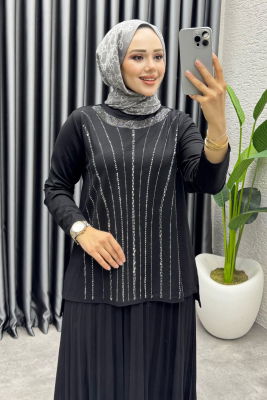 Zümra Etekli Takım 3423 Siyah - 2