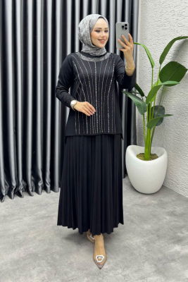 Zümra Etekli Takım 3423 Siyah - 3